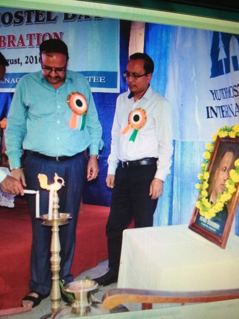 DC, Imphal East  and Zonal Director NYKS Imphal  Attending Youth Hostel Day on 2017